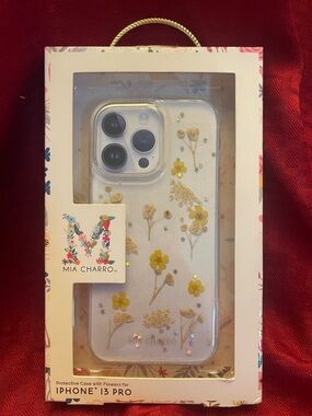 Mia Charro Yellow Floral iPhone 13 Pro Case